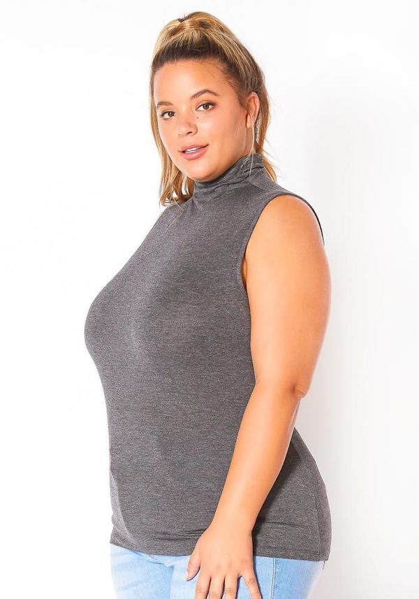 PlusSize Sleeveless Turtlenecks Shopping Guide 17 Tops