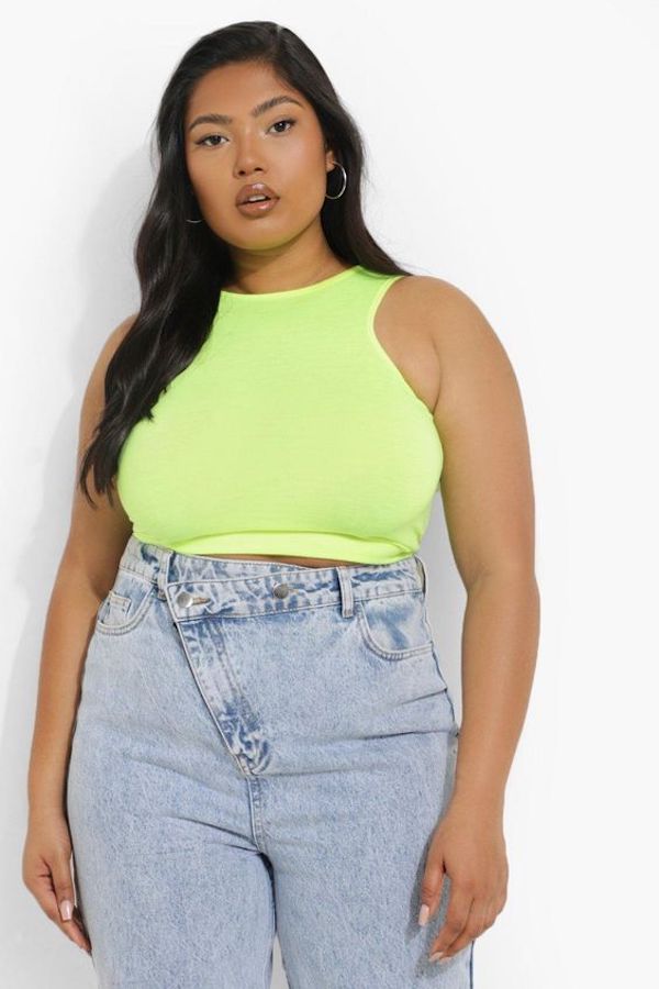 cropped neon plus size
