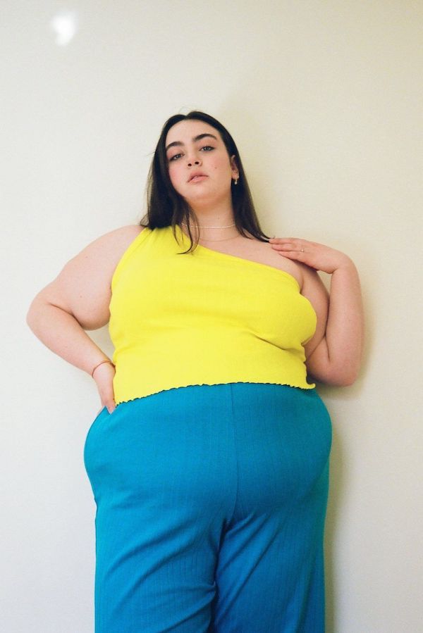 plus size neon yellow top