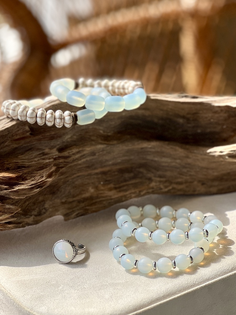 DELILAH – MOONSTONE SEAGLASS Bracelet - Beachy Boho Life