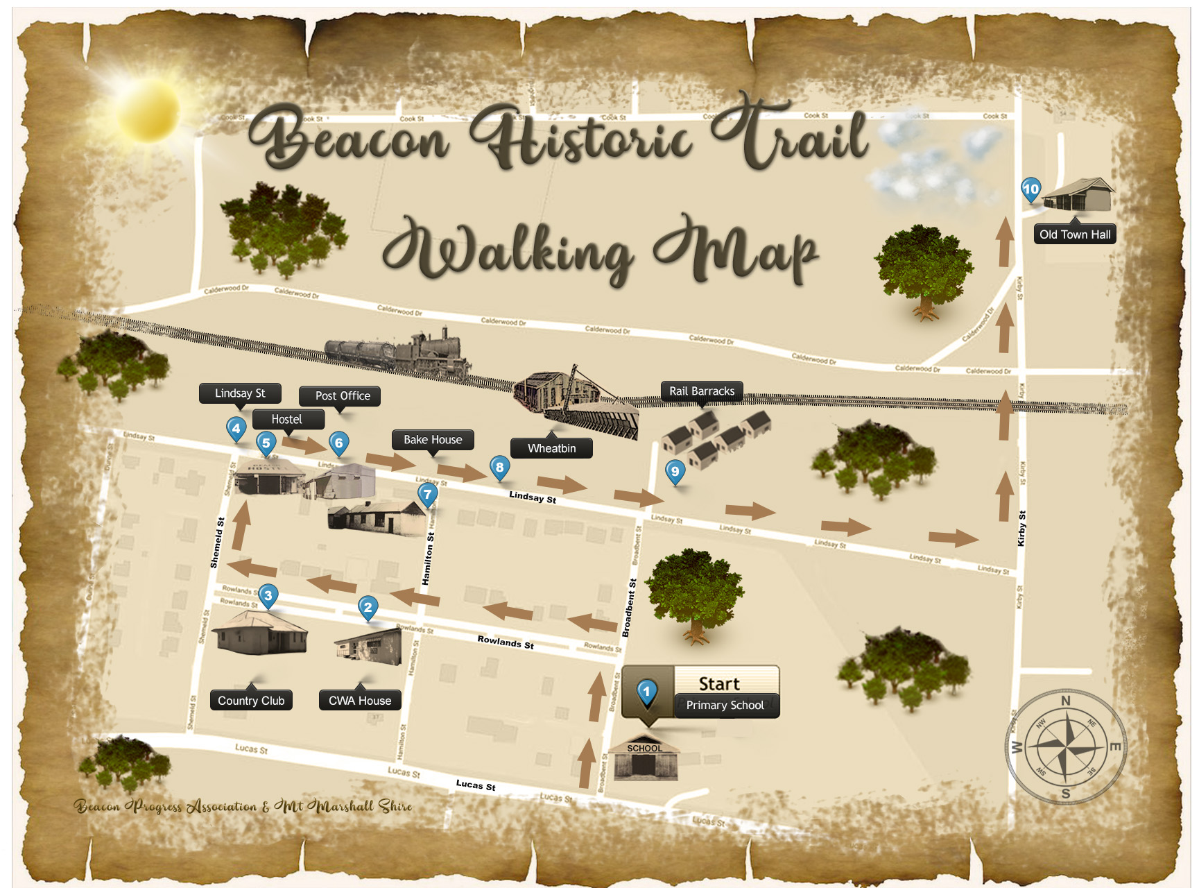 Walking Trail Beacon WA Beacon Trail Map 
