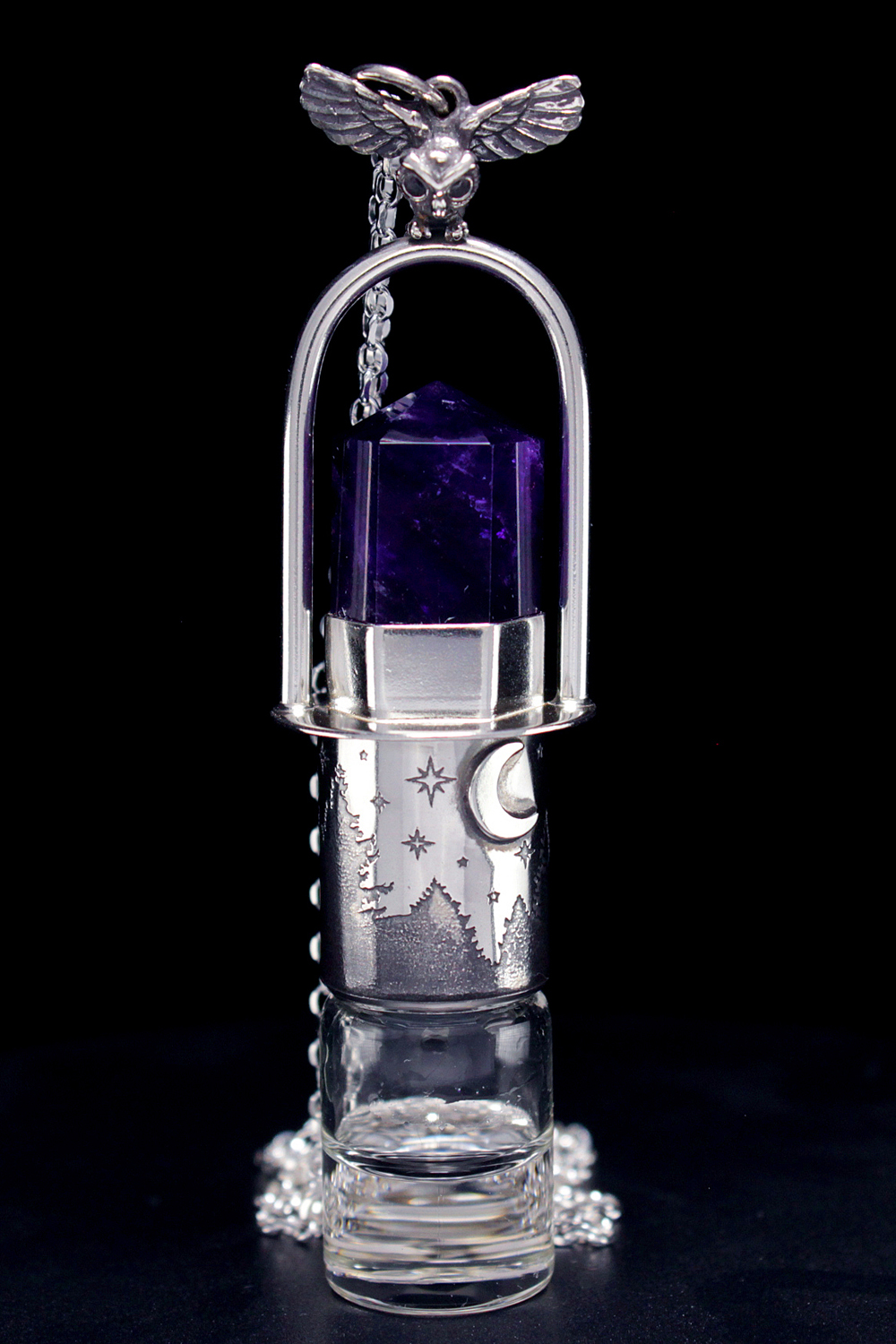 Nocturnal Amethyst Rollerball Necklace