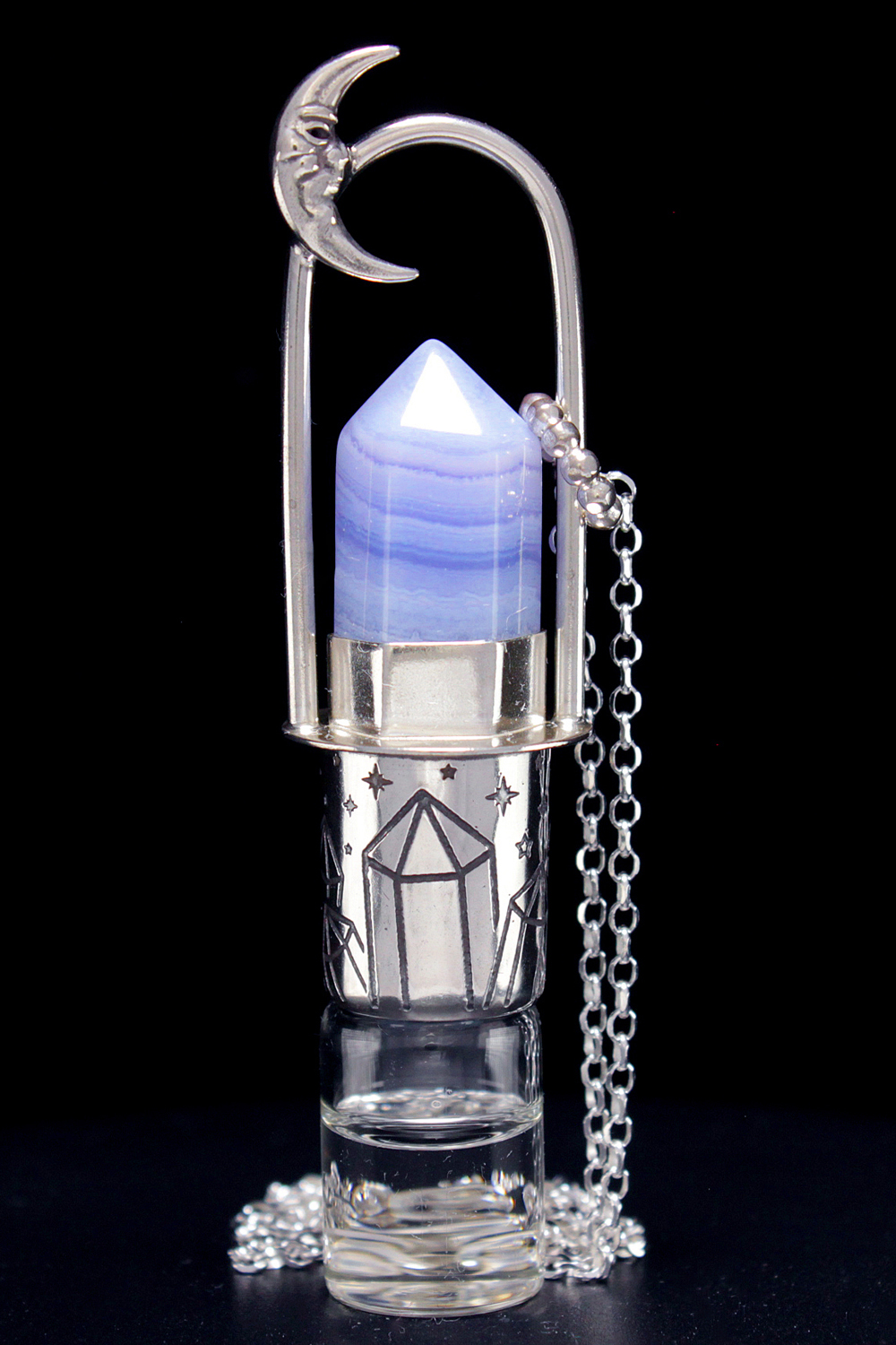 Crystal Cluster Rollerball Necklace