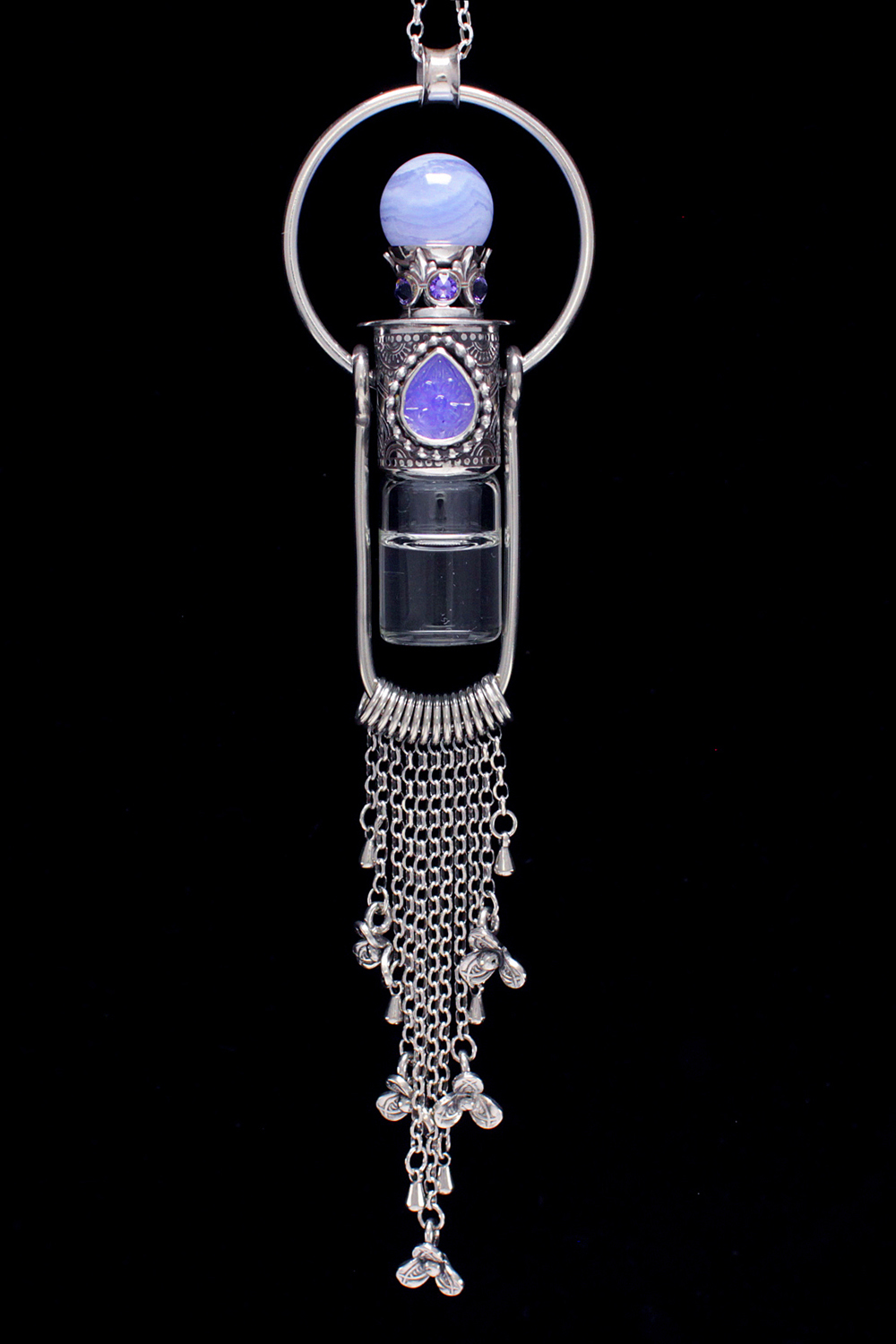 Carved Tanzanite Fringe Rollerball
