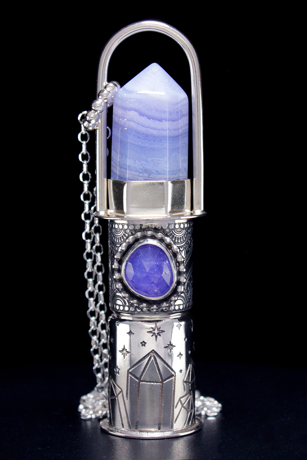 Mountain Lace Full Metal Rollerball Necklace
