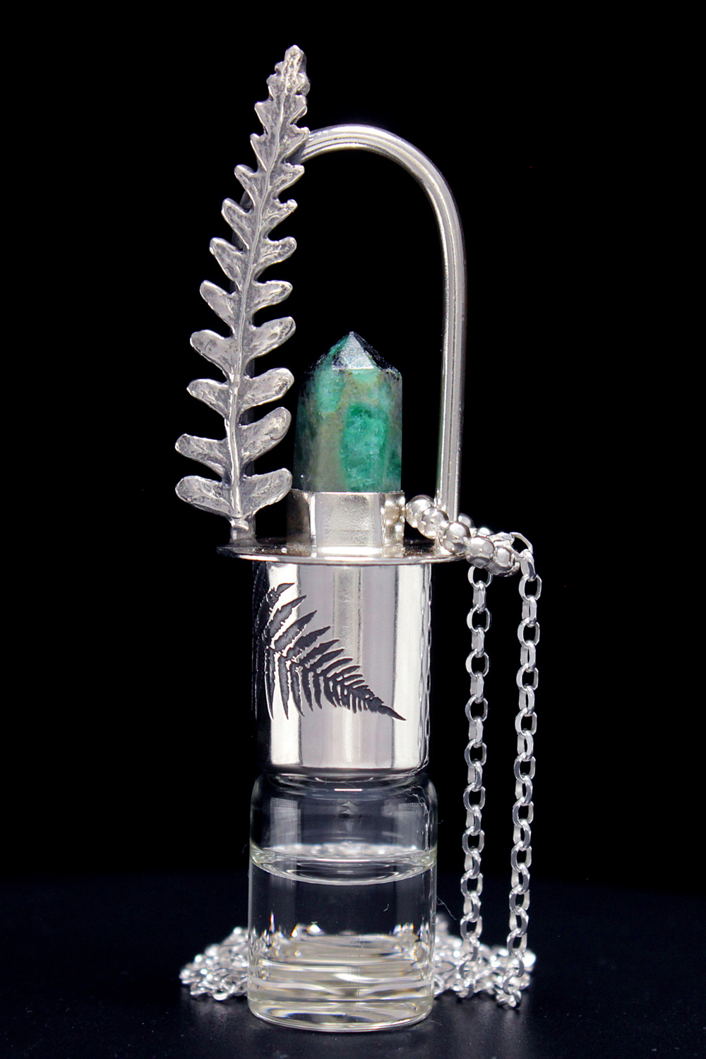 Fern Emerald Rollerball Necklace