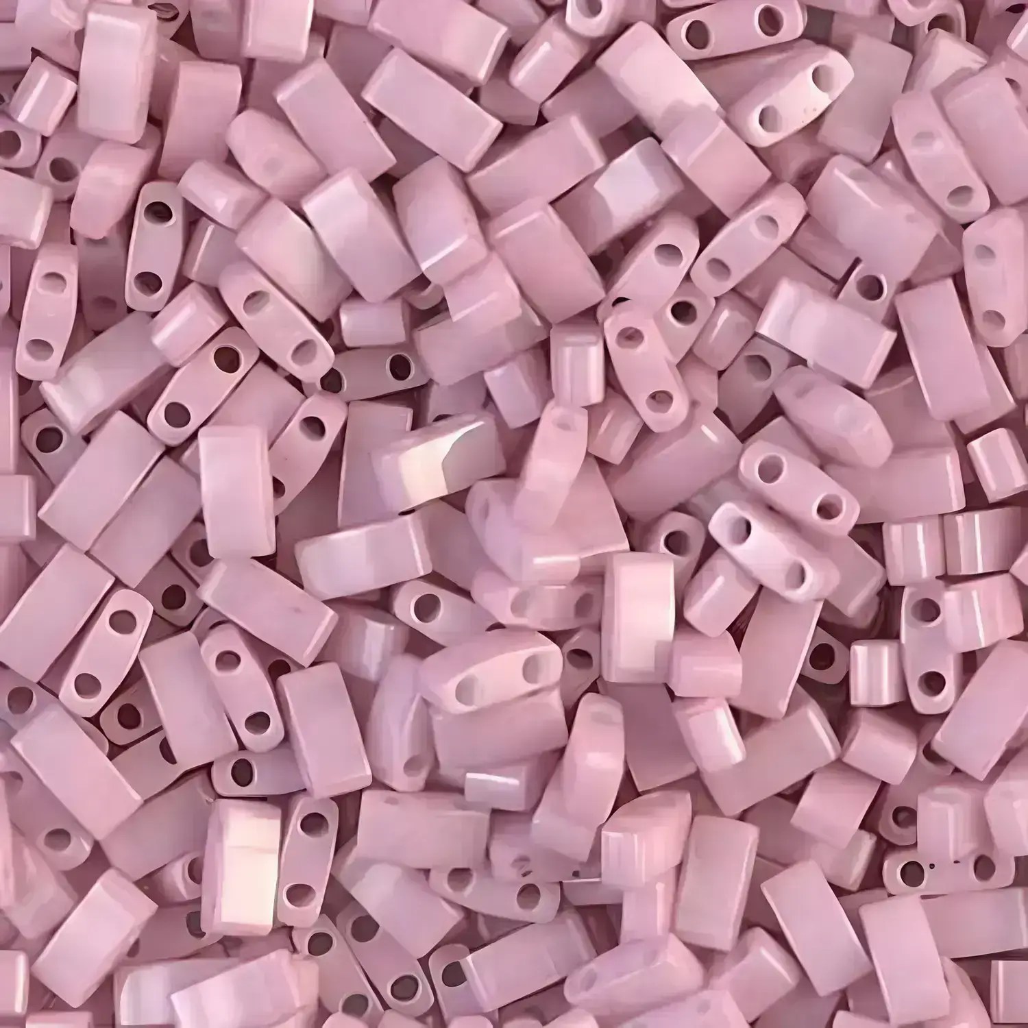 Miyuki Half Tila Beads 2.3 x 5mm 7.8GM Opaque Antique Rose Luster