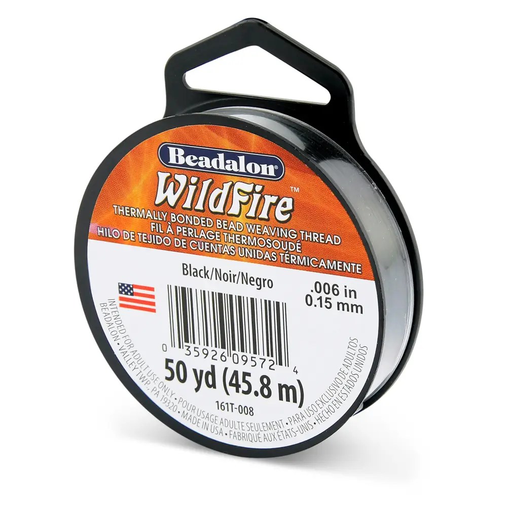 Beadalon Wildfire Beading Thread .006 Inch - 50 Yd Black