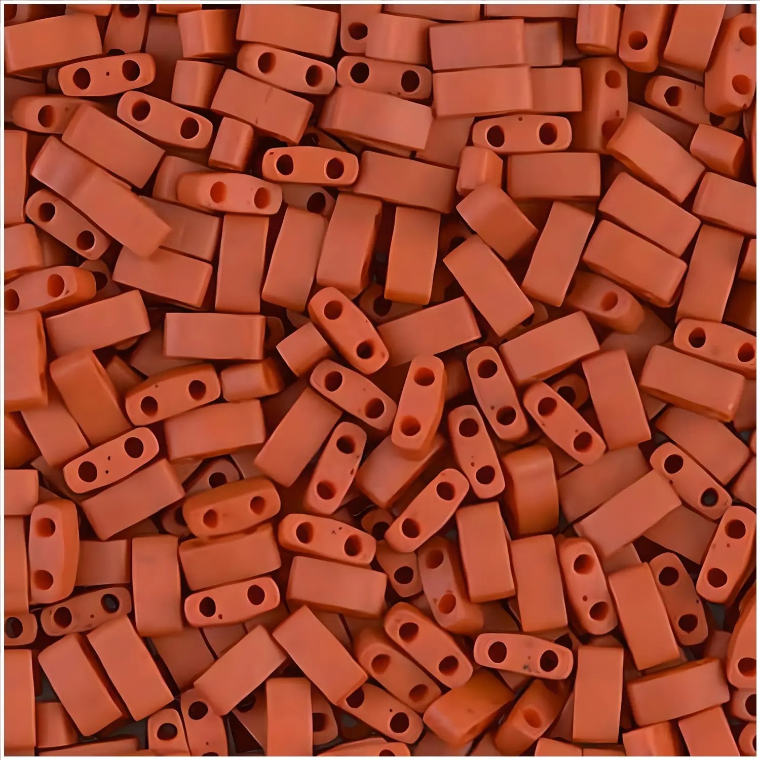 Miyuki Half Tila Beads 2.3 x 5mm 7.8GM Burnt Sienna