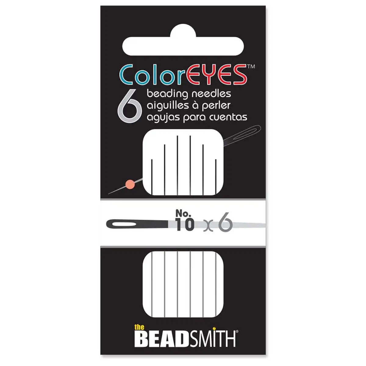 ColorEYES Beading Needles, 6pcs - Size 10
