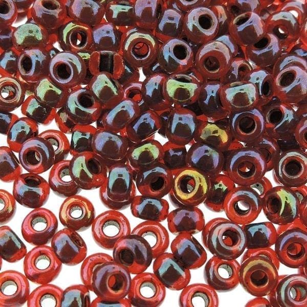Miyuki Seed Beads Size 6/0 Garnet Lined Ruby AB