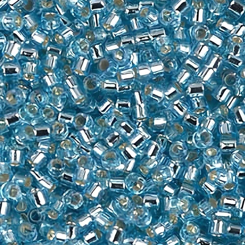 DB044 Miyuki Delica Seed Beads 11/0 Silver Lined Aqua 7.2GM