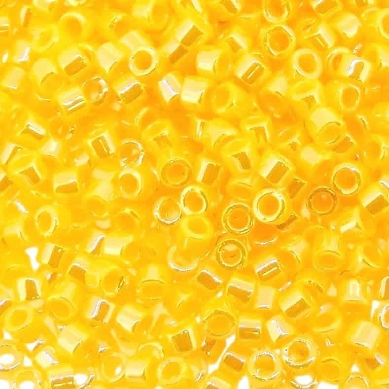 DB1562 Miyuki Delica Seed Beads 11/0 Opaque Canary Luster 7.2GM