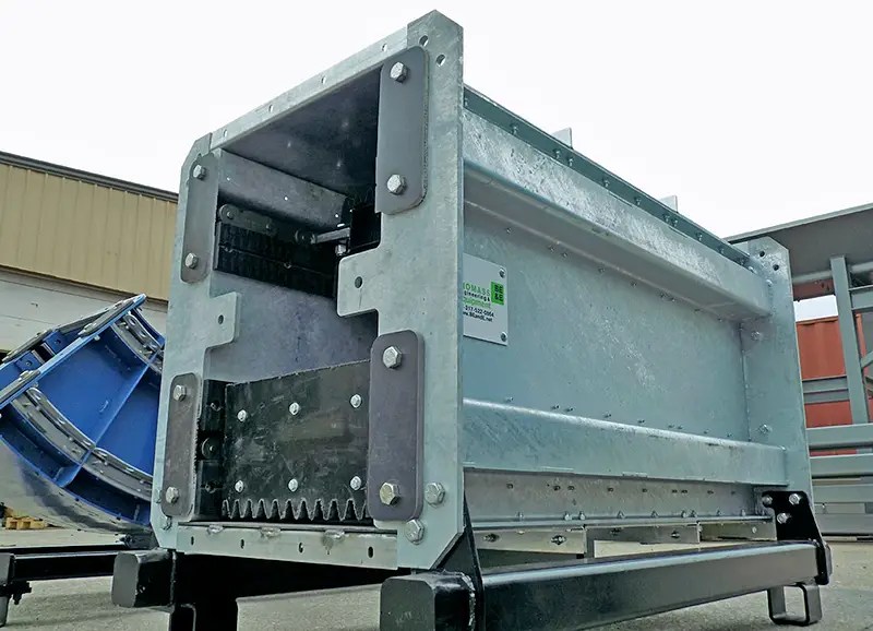 A galvanized section of M-Series SMART Conveyor™
