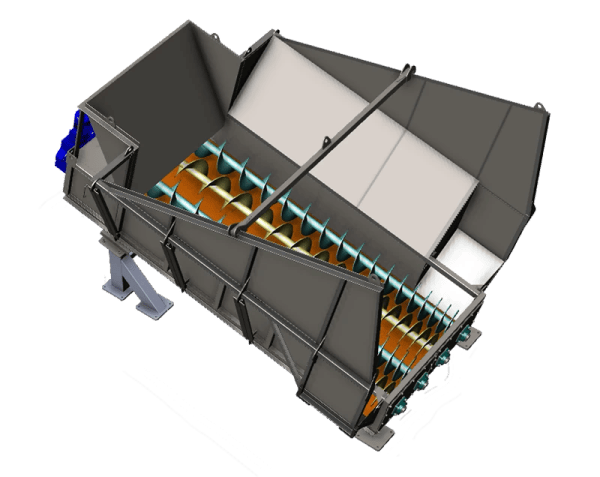 Live-floor trailer receiving bin, inline style rendering