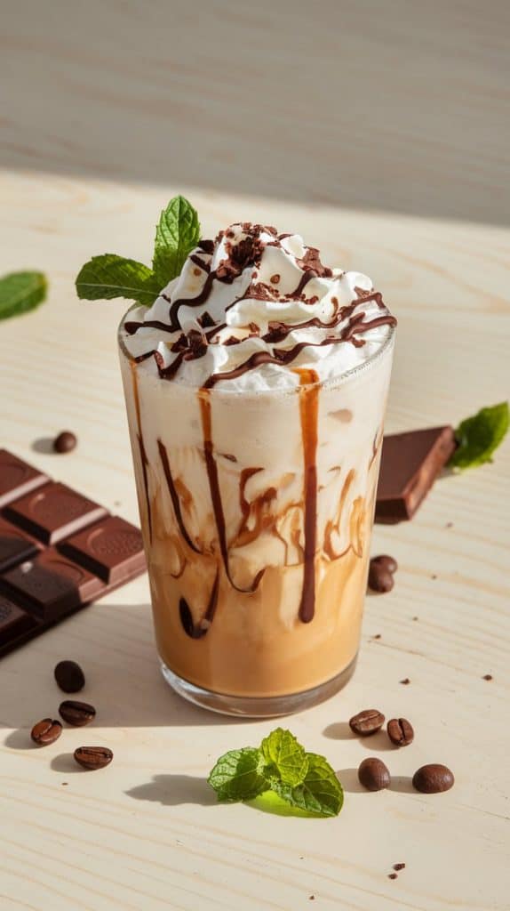 Keto Mint Chocolate Iced Coffee