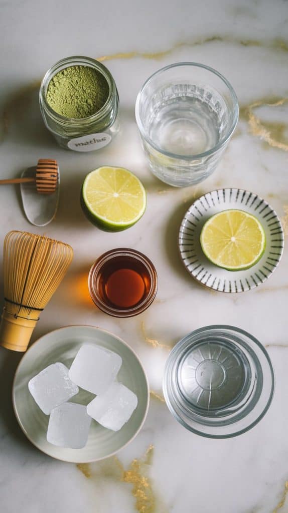 ingredients for Matcha Lime Energizer