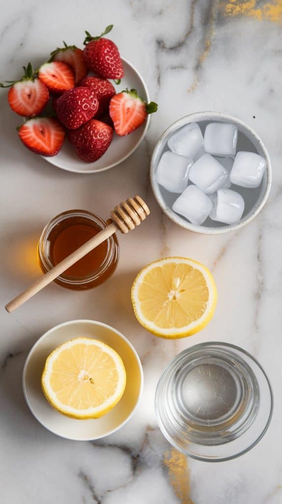 iced strawberry green tea
