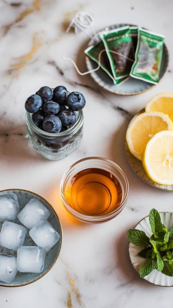 Iced Blueberry Green Tea