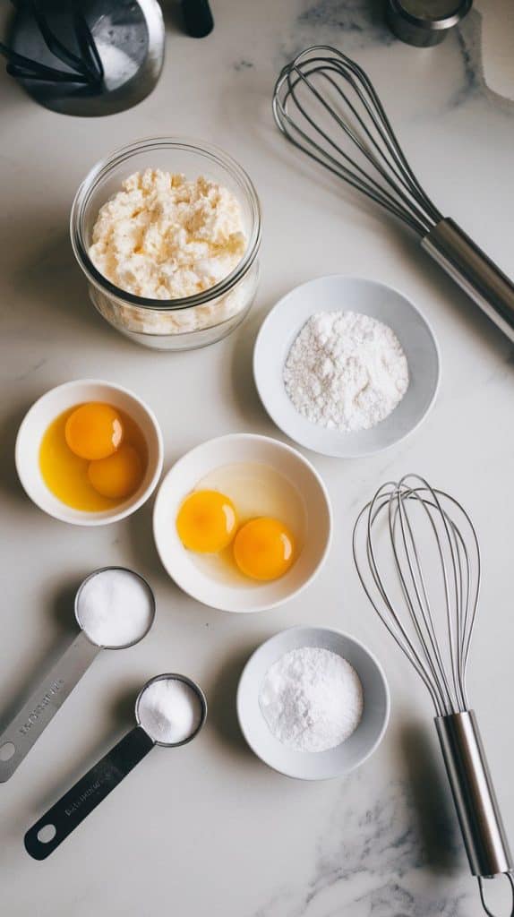 freshly baked fluffy cottage cheese cloud bread, golden brown with a soft, airy texture