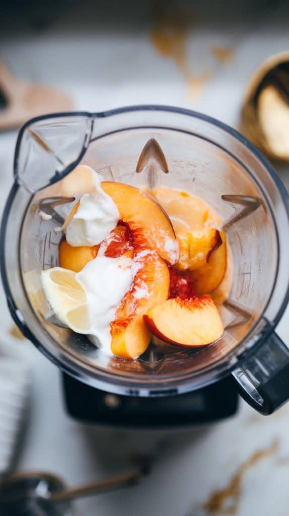 ninja creami peach frozen yogurt