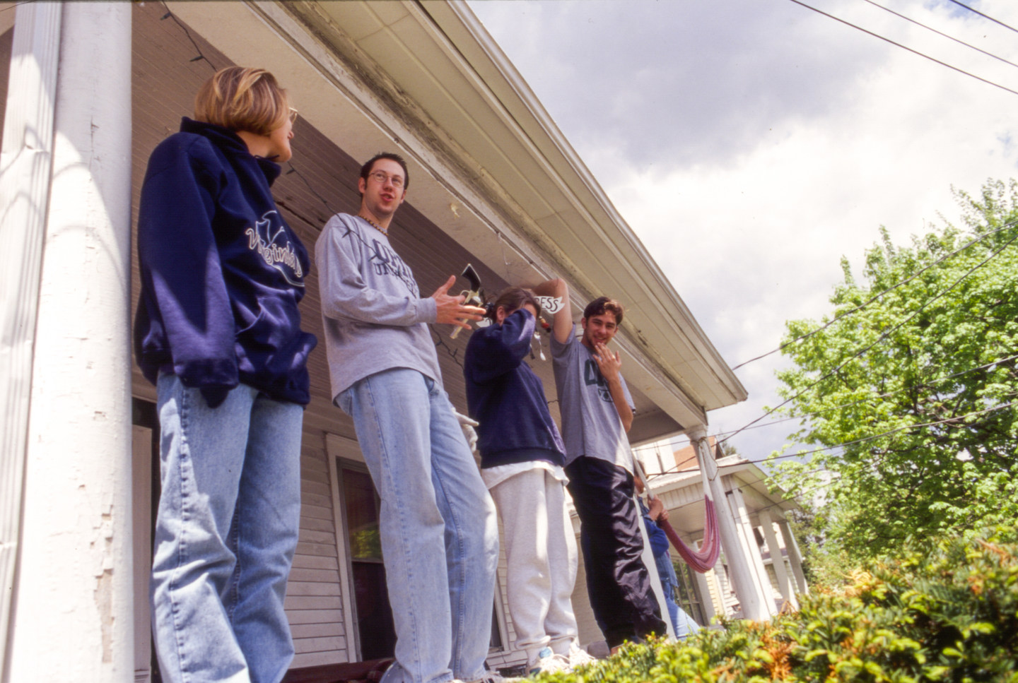 On our porch on N Congress St, 1997