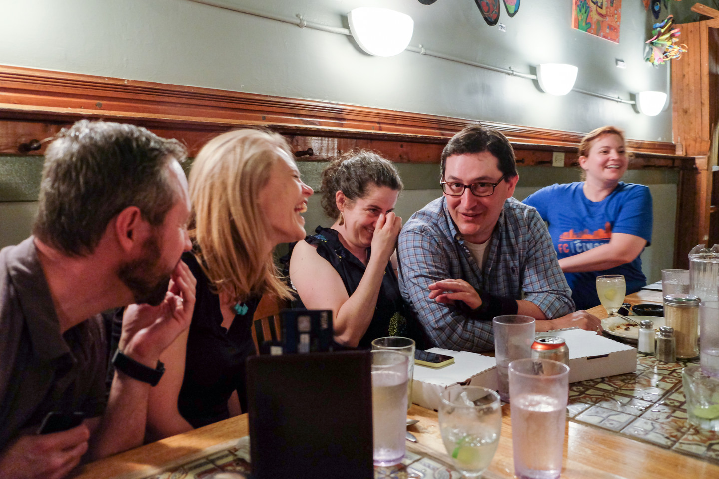 catching up at Casa Nueva