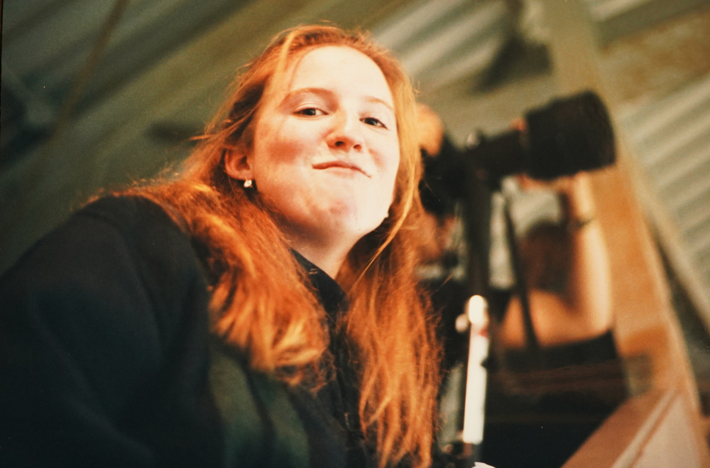 me making some weird unexplained face in college. Photo by Mike