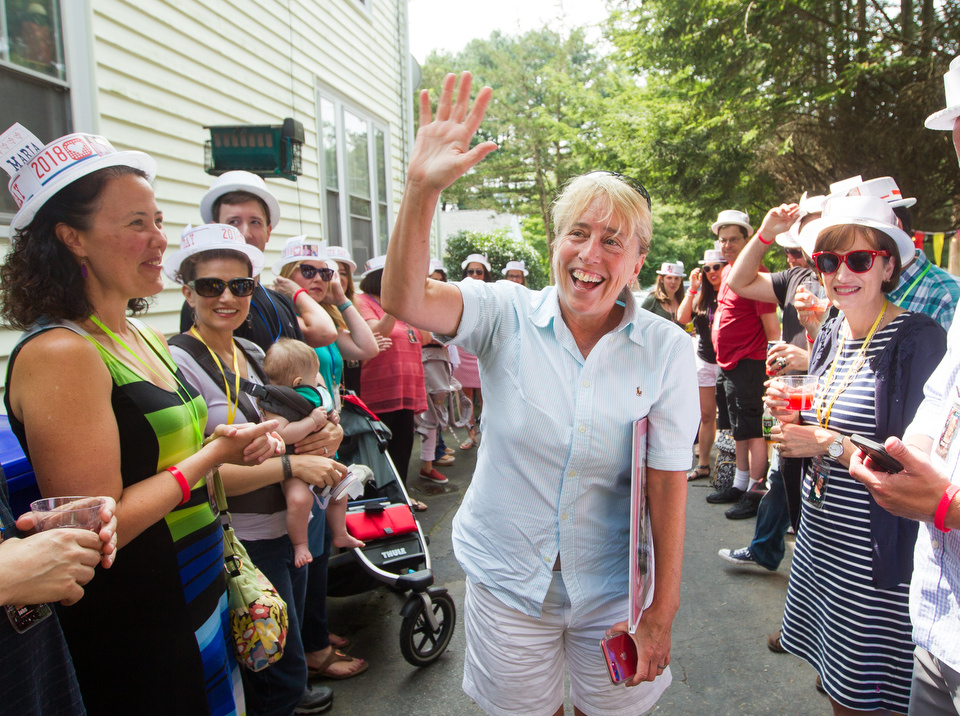 The guest of honor makes her entrance