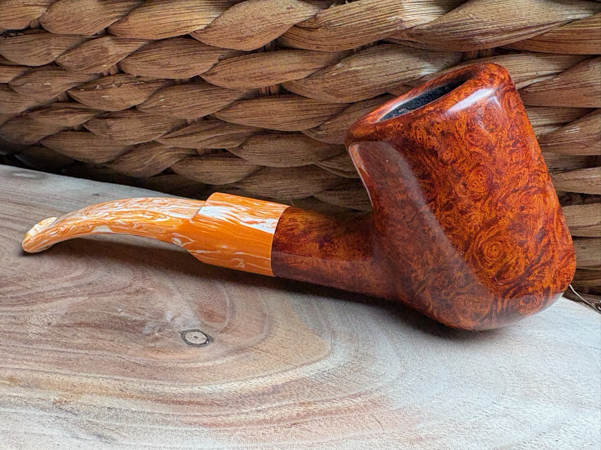 Briar #22 Creamsicle Bent Billiard (Sold)
