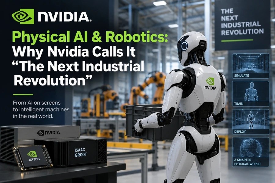 Physical AI & Robotics powering intelligent humanoid robots and industrial automation