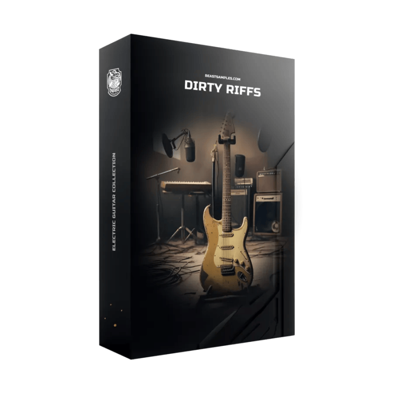 Distorted guitar riffs sample pack