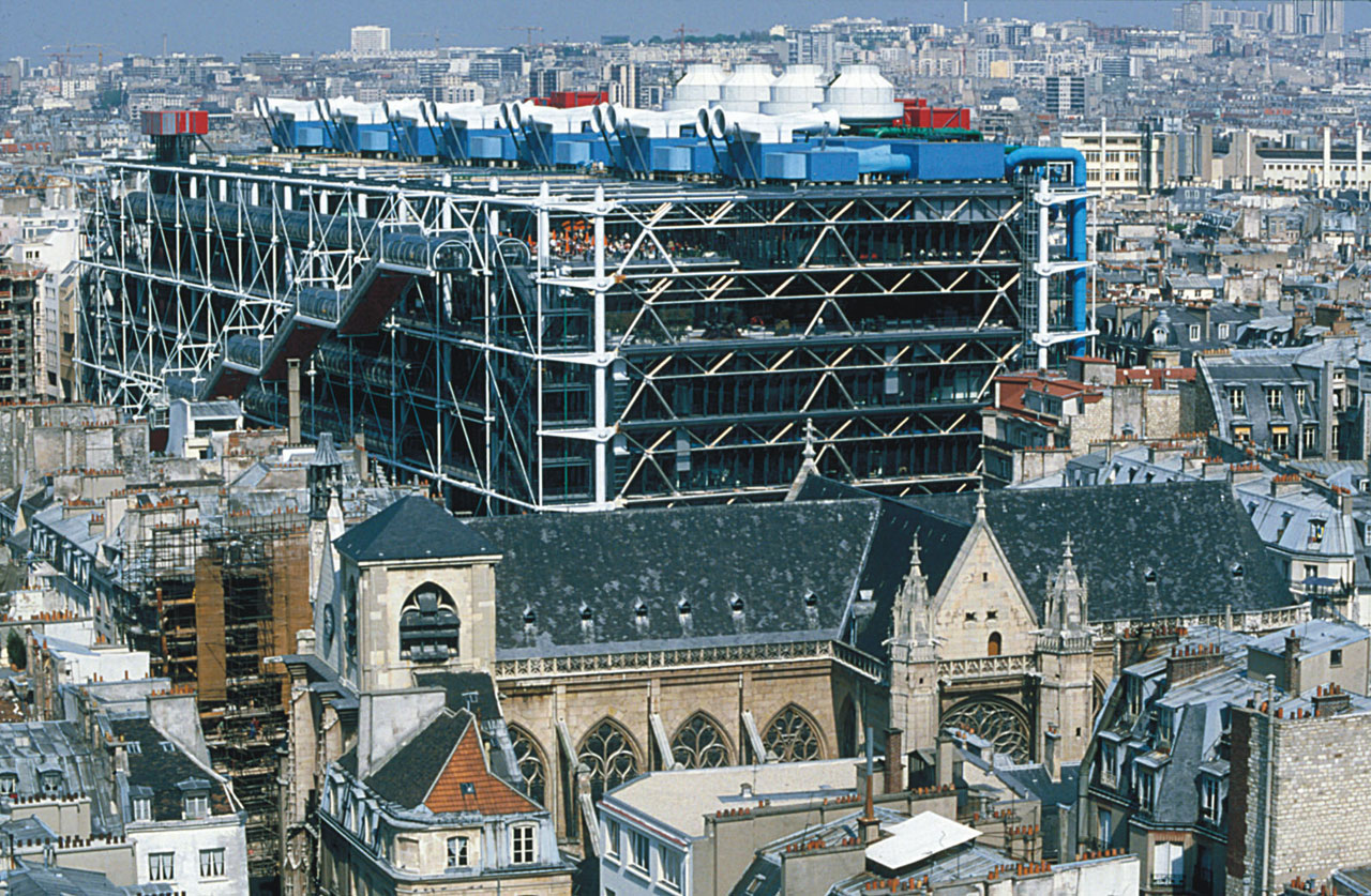 Centre Georges Pompidou 1971-1977, Paris, France © Ph. Michel Denancé, site de Renzo Piano