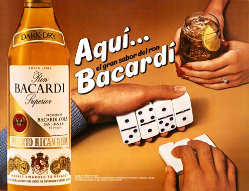Aqui Bacardi oil inks on canvas 45 x 60 inches 114.3 x 152.4 cm © Jeff Koons Edition of 2 plus AP 1986