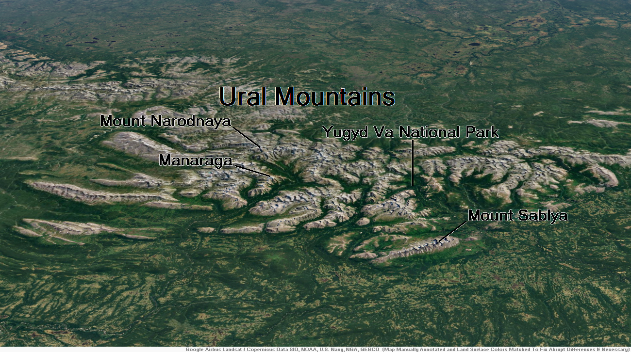Ural Mountains On Asia Map 402 