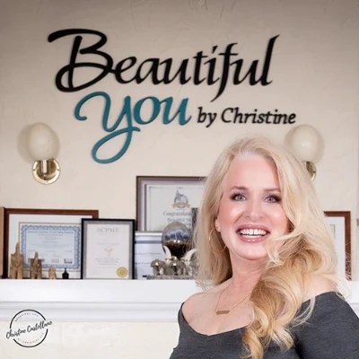 Christine at the lobby of Permanent Makeup Studio