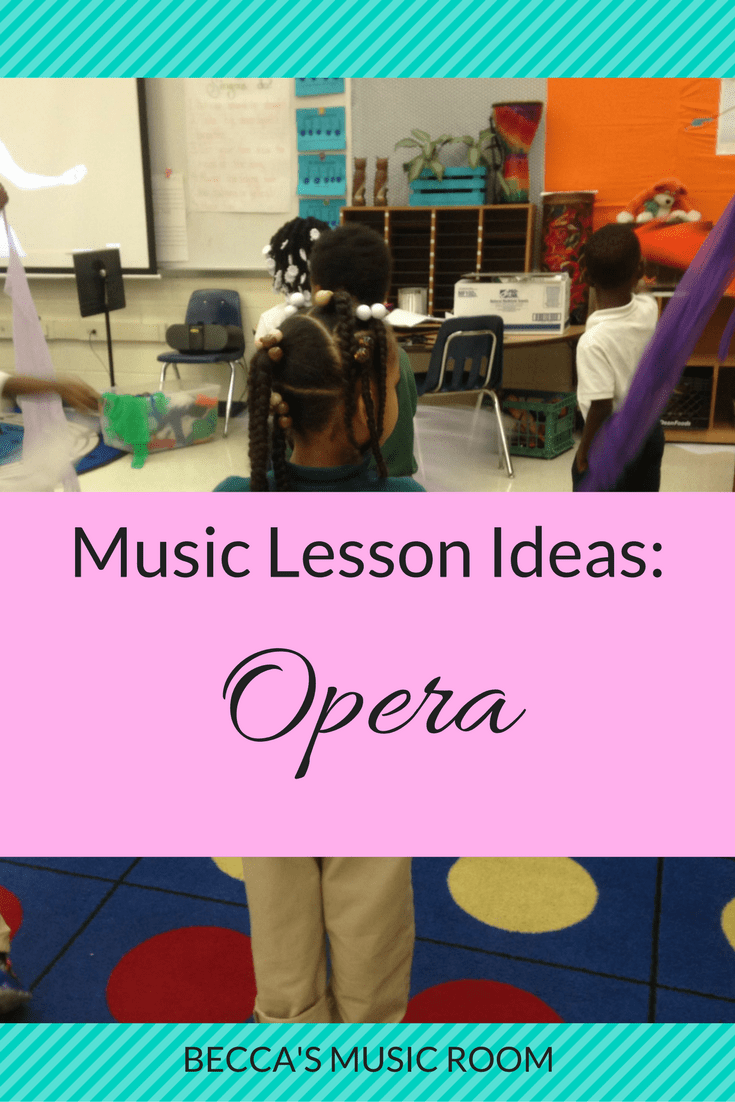 Music Lesson Ideas: Opera. Becca's Music Room. Great ideas and resources for ideas to teach kids about opera or any style of music! including scarves, writing across the curriculum ideas, videos, movement, etc. Great for any elementary music class.