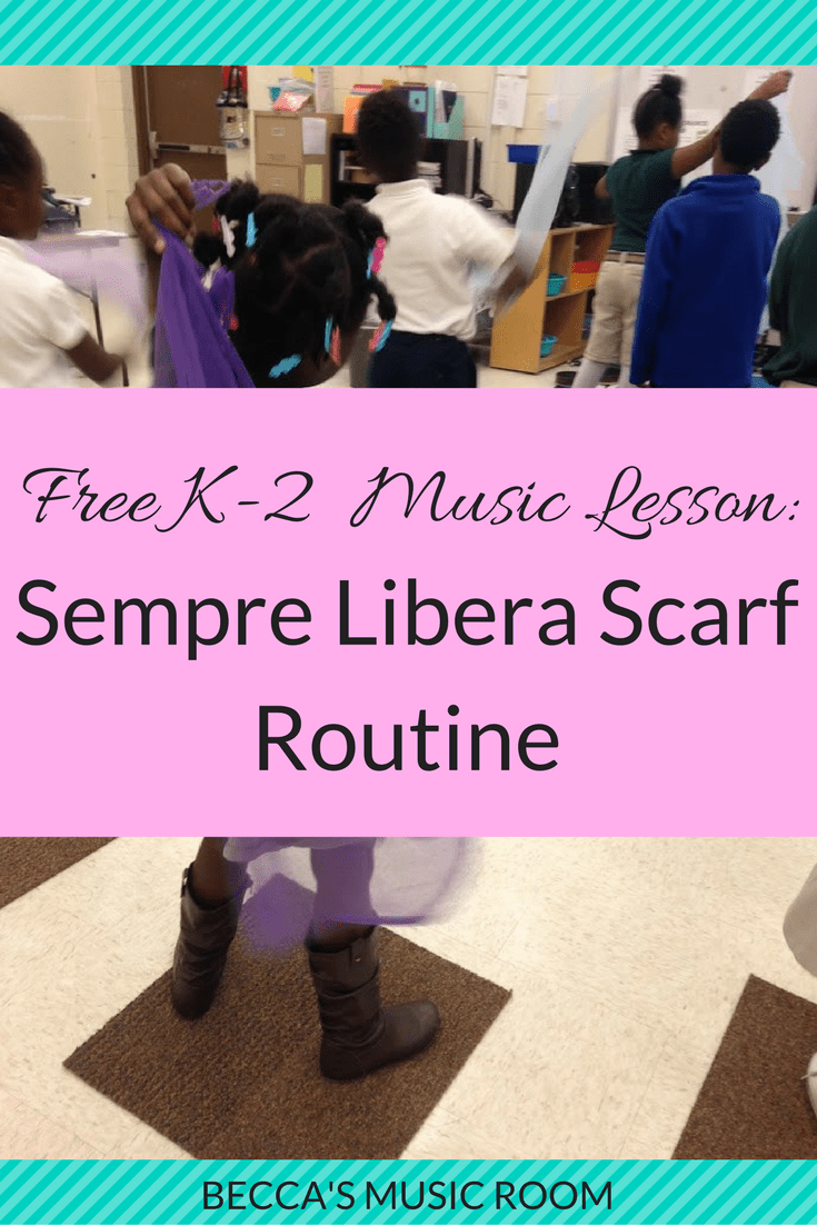 Free K-2 Music Lesson: Sempre Libera Scarf Routine. Becca's Music Room. A fun scarf routine to help teach my kindergarteners, 1st graders, and 2nd graders about opera. This piece is from La Traviata. Super fun opera scarf lesson!