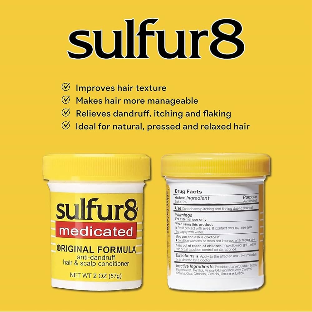 Sulfur8 Medicated Original Formula Anti-Dandruff Hair And Scalp Conditioner, 2 OZ