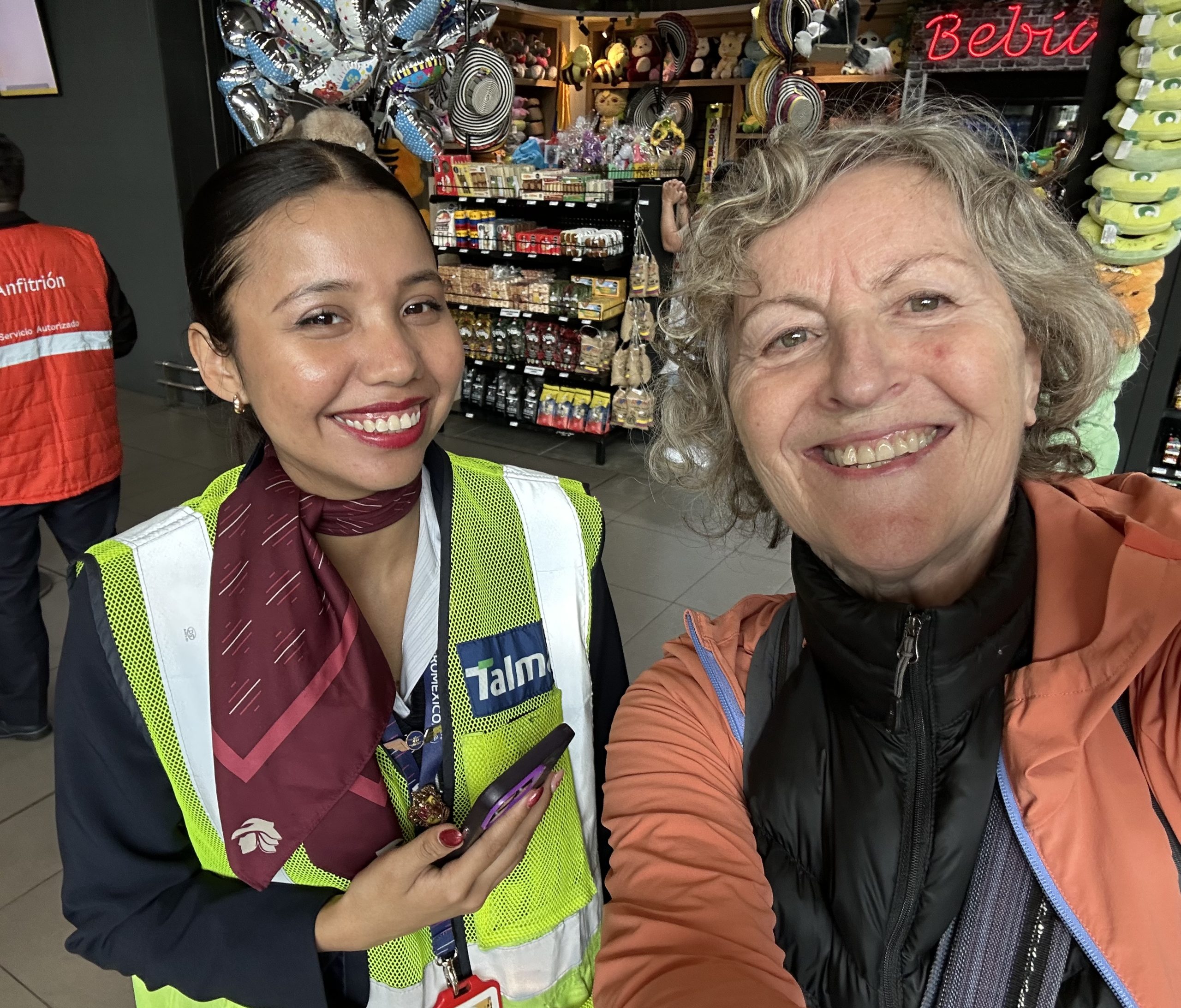 two women smiling