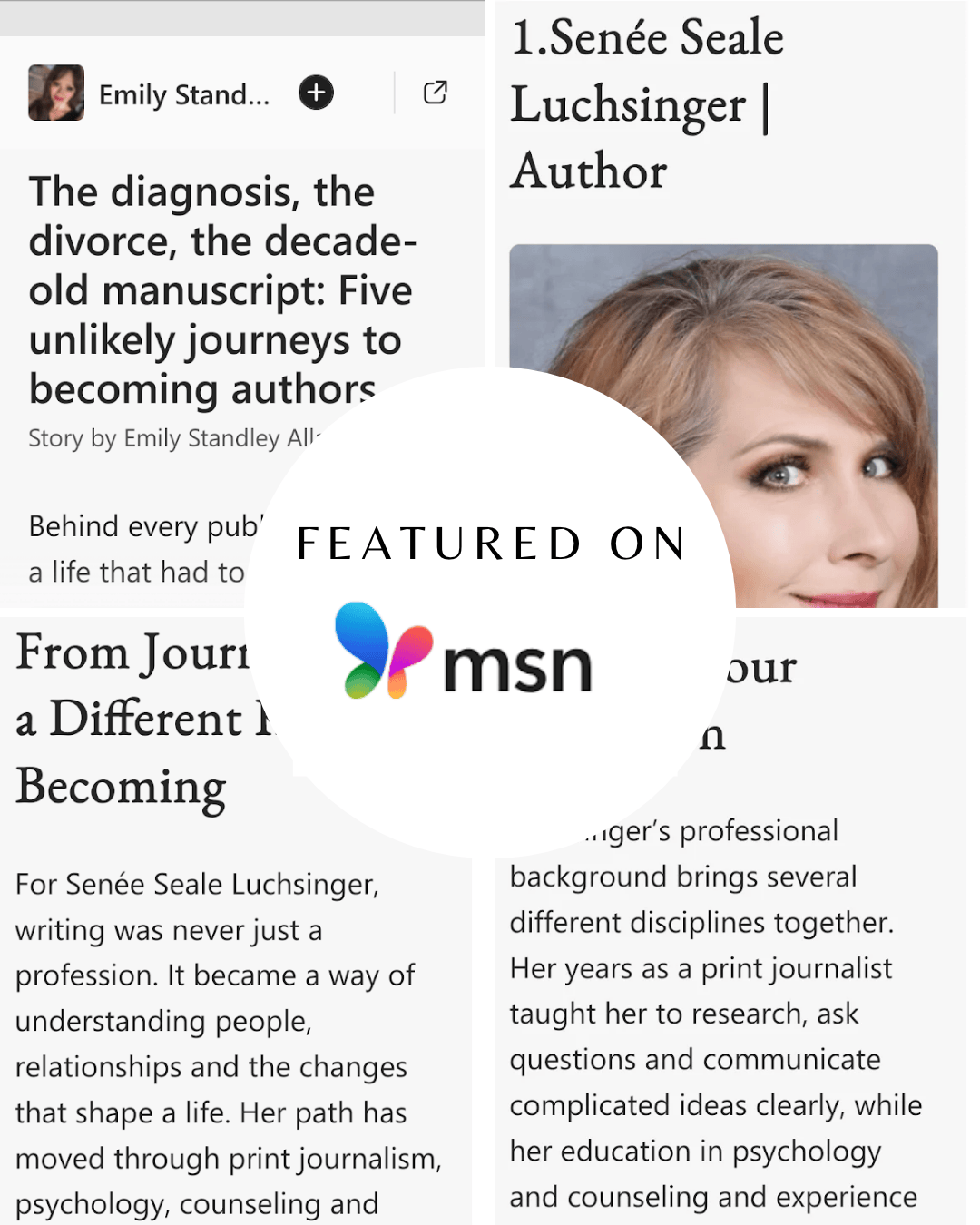 Senee Seale Luchsinger, Becoming Publishing & Coaching, featured on MSN