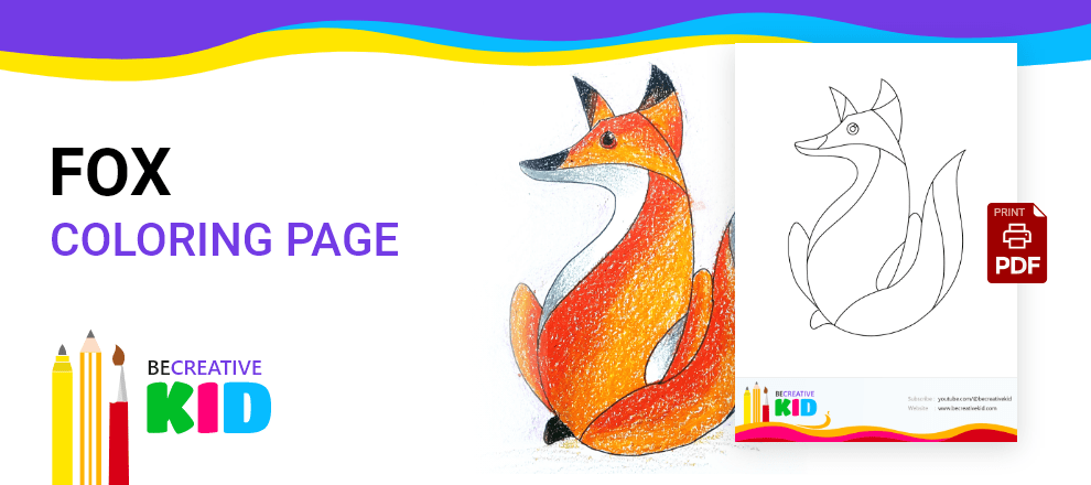 Download free coloring page for coloring fox pdf download and fill color