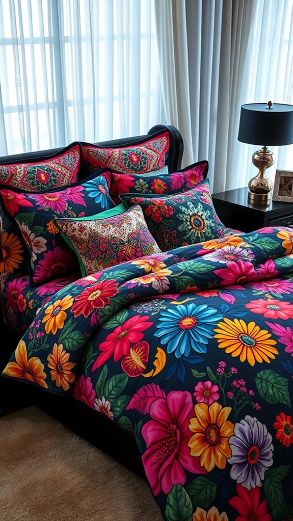 25 Bedding Set Ideas For Black Furniture 7 diverse and vibrant patterns