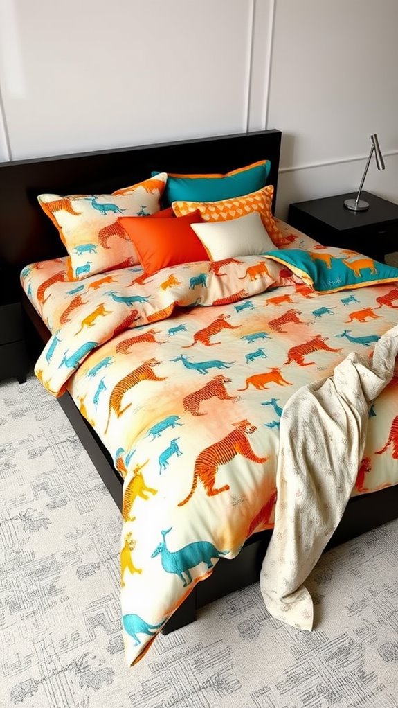 25 Bedding Set Ideas For Black Furniture 16 fun and vibrant patterns