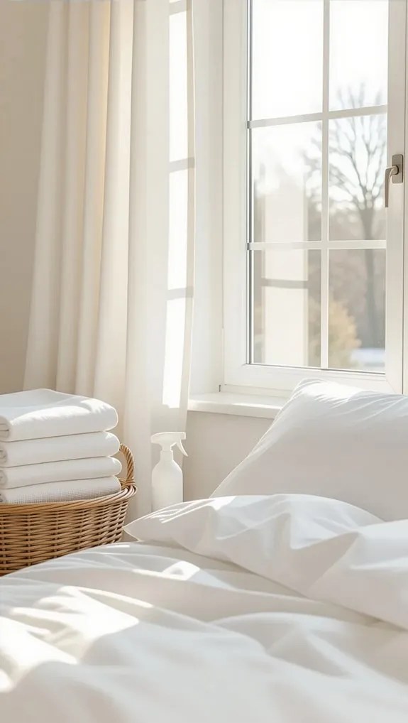weekly deep clean bedding routine