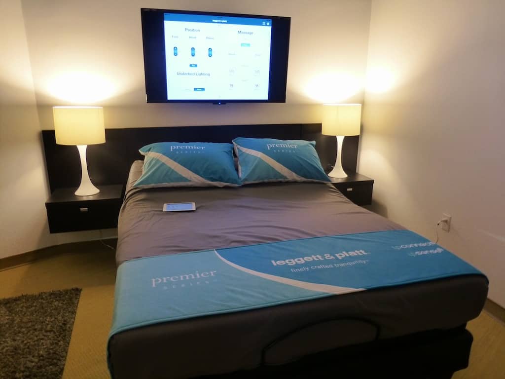 Sleep number offers three adjustable bed models with varying features. I like a 'smart' bed--these caught my eye at Las Vegas