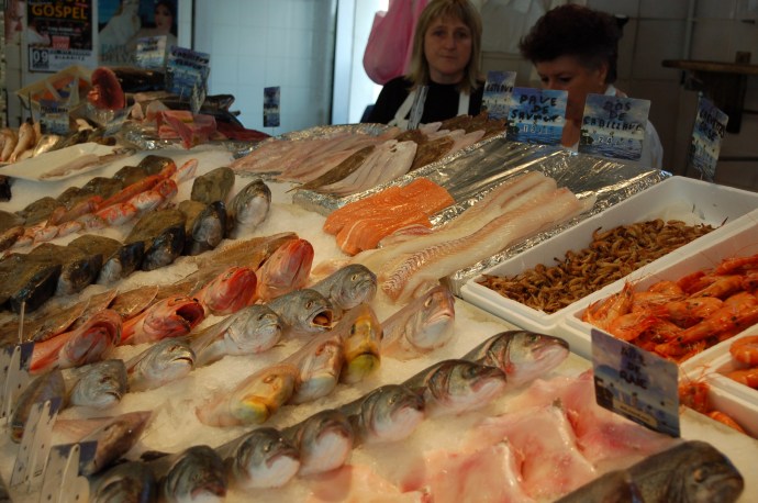 Fresh fish in Biarritz, France Fresh fish in Biarritz, France