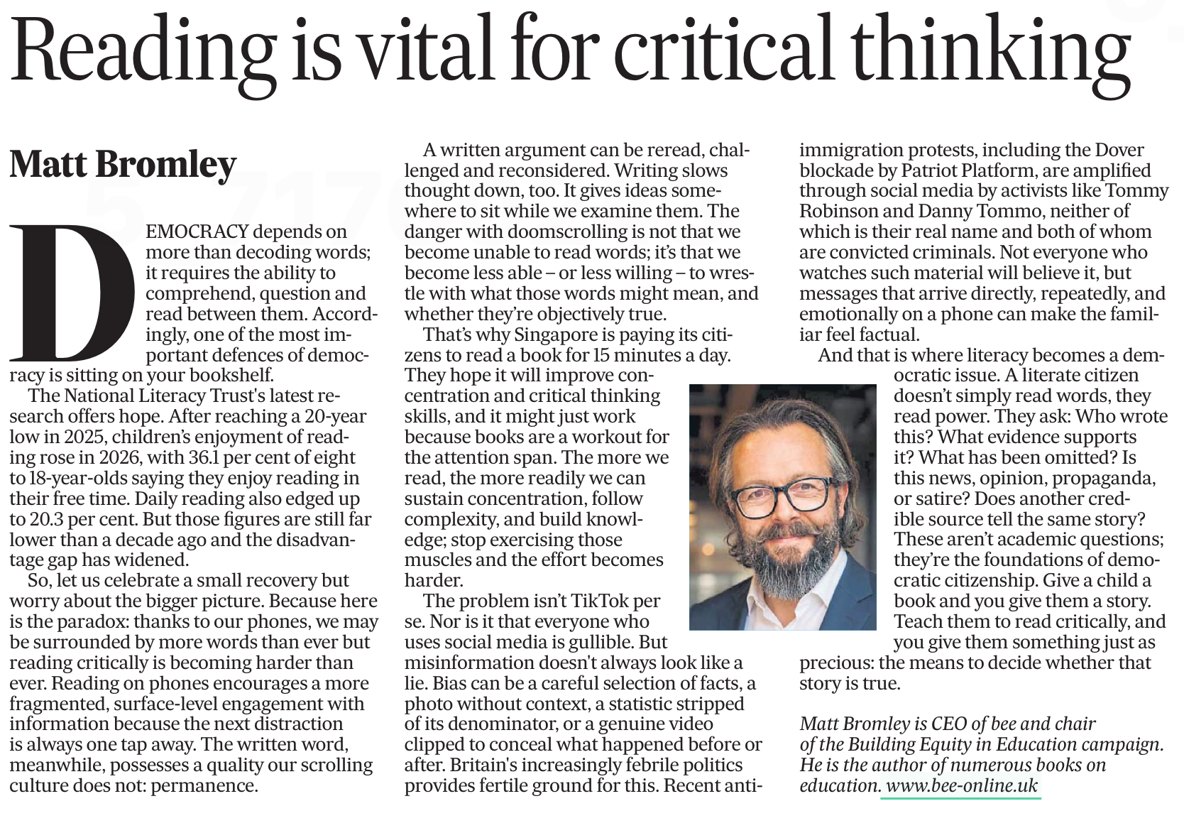 The most important defence of democracy is sitting on your bookshelf