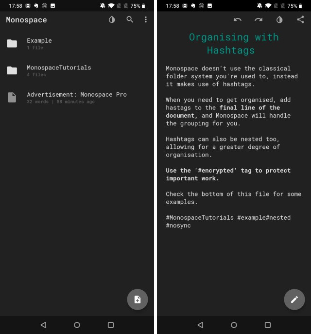 9. Monospace зачем нужны заметки в телефоне