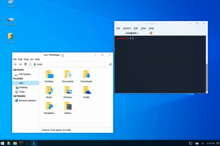 Kali Linux Windows 10 Theme Posetke - Perfect Sunset Pattern - Mobile